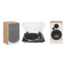 AT-LP70X Turntable - Black and Advance Paris AIR65 Speakers